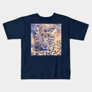 Hints Of Purple Leopard Kids T-Shirt